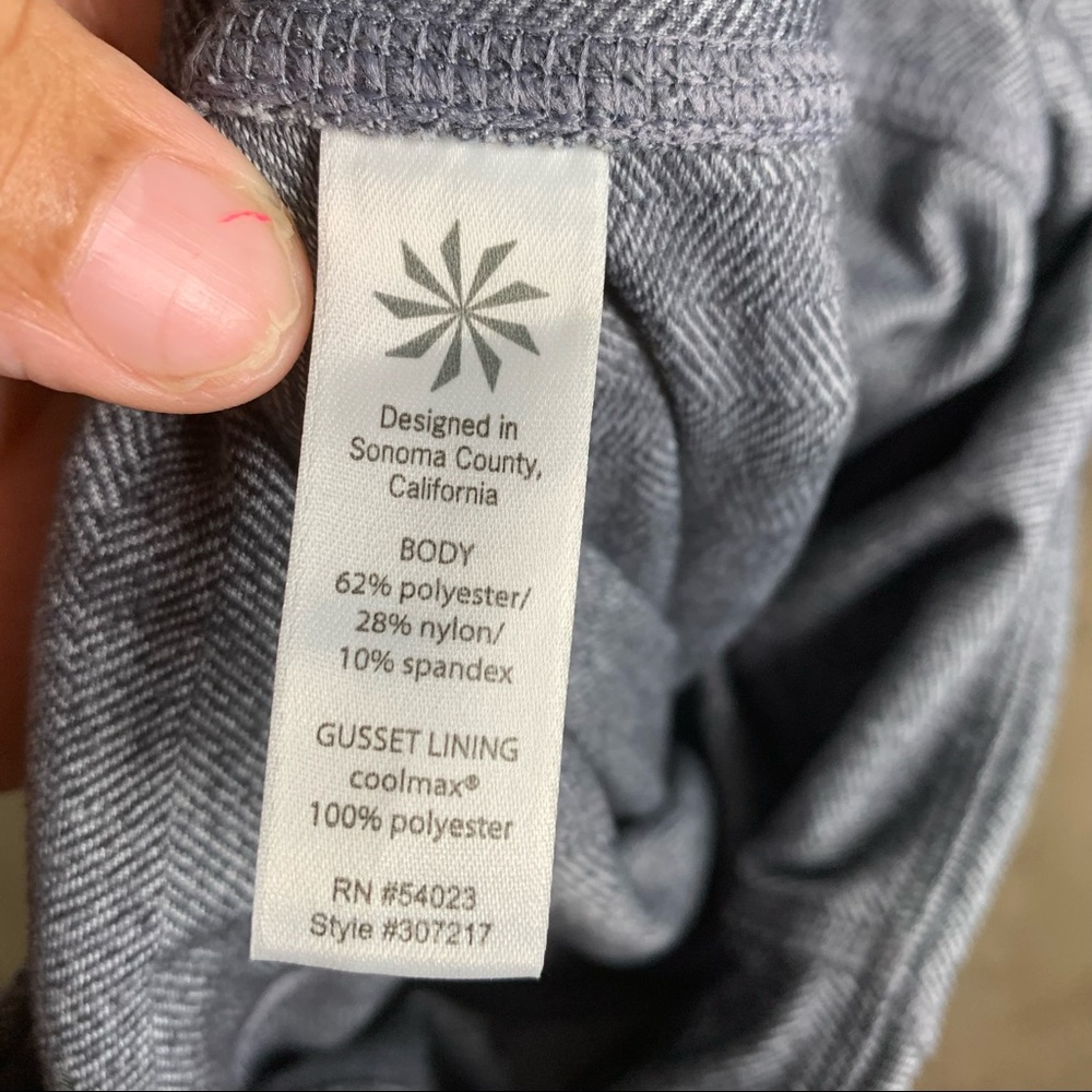 Athleta Womens Gray Herringbone Ruched Leggings - Picture 9 of 10